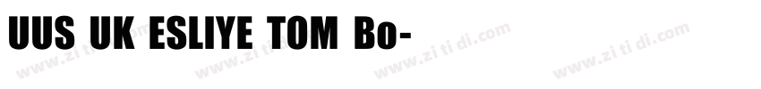 UUS UK ESLIYE TOM Bo字体转换
